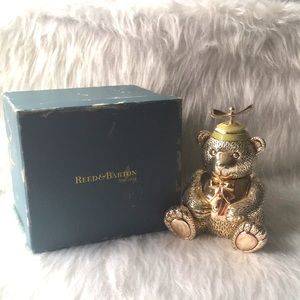 REED & BARTON Silver Plated Bear Piggy Bank